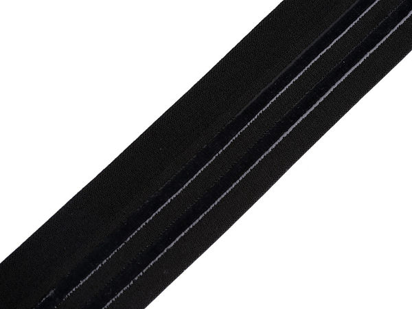 Satin-Gummiband mit Silikonstreifen, Breite 40 mm