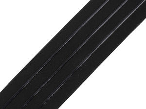 Premium rutschfestes Gummiband mit dreifacher Silikonbeschichtung (50mm, Schwarz) - Zugfestes Elastikband für Bademode & Sportbekleidung