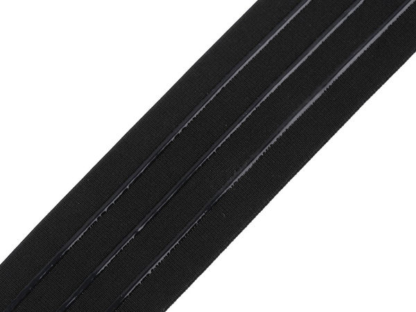 Premium rutschfestes Gummiband mit dreifacher Silikonbeschichtung (50mm, Schwarz) - Zugfestes Elastikband für Bademode & Sportbekleidung