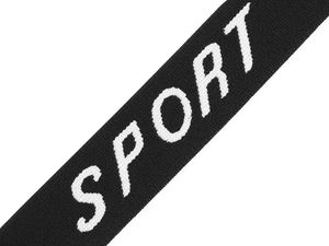 Premium 30mm weiches Sport-Gummiband - Komfortabler Hosenbund für Sportbekleidung, Jogginghosen & Unterwäsche (Schwarz)