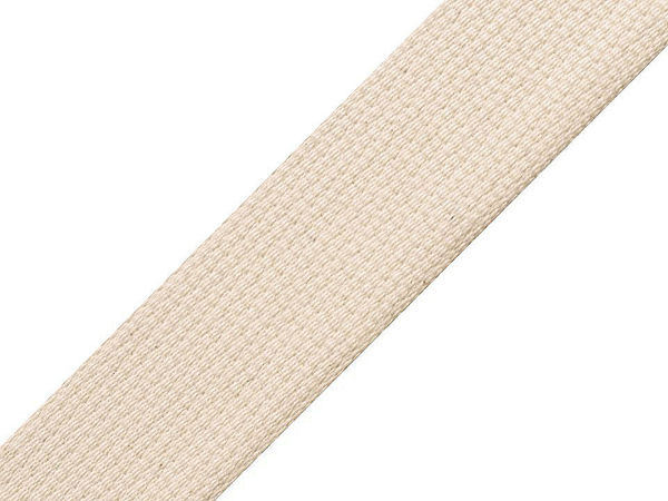 Premium Baumwoll-Gurtband 30 mm - Ecru Hell