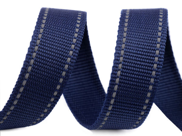 Polypropylen-Gurtband Breite 30 mm mit reflektierenden Nähten