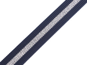 Doppelseitiges Gurtband aus Polypropylen mit Lurex, Breite 25 mm