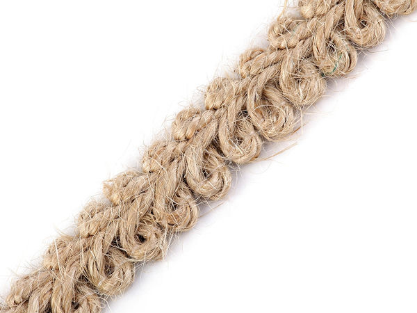 Premium Jute-Flechtborte - 11mm Zierband aus Naturjute für Bastelarbeiten, Floristik und Nähen