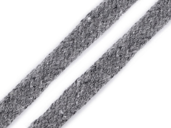 Flache Baumwollkordel, Breite 10 mm