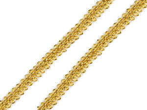 Premium Metallic-Gimpenborte - Strukturierte glitzernde Lurex-Verzierung für Kostüme, Bekleidung und Accessoires