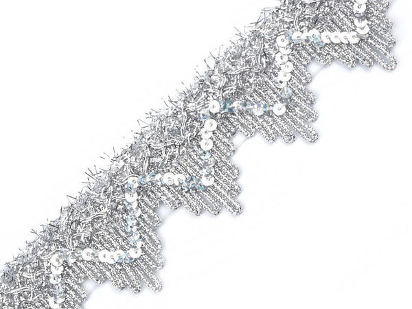 Metallic-Gimpborte mit Pailletten