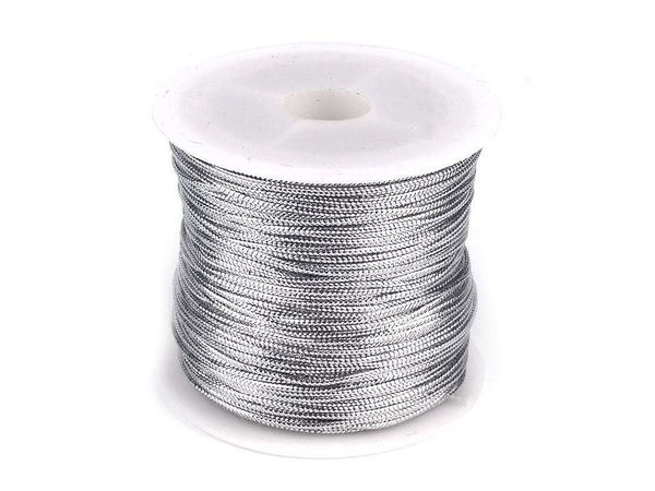 Runde Metallic-Hohlkordel für Weihnachten Ø 1 mm