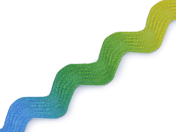 Premium Multicolor Regenbogen-Zackenlitze - 6 mm Wellenborte