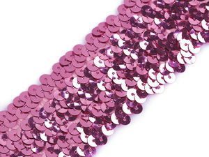Paillettenborte, Breite 45 mm, elastisch