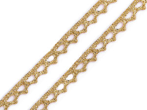 Premium Metallic-Lurex-Zierborte - 10 mm Breite, unelastisches doppelseitiges Band für Nähen, Kostüme & Bastelarbeiten