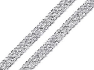 Premium Metallic-Gimpenborte - 13mm elegante Guipure-Borte für Kostüme, Kleidung und Accessoires