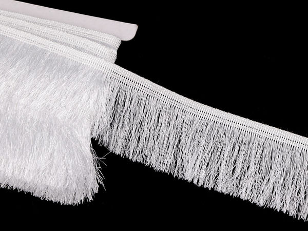 Premium glänzende Fransenborte (60mm) - Elegantes Chainette-Band für Bekleidung und Heimdeko