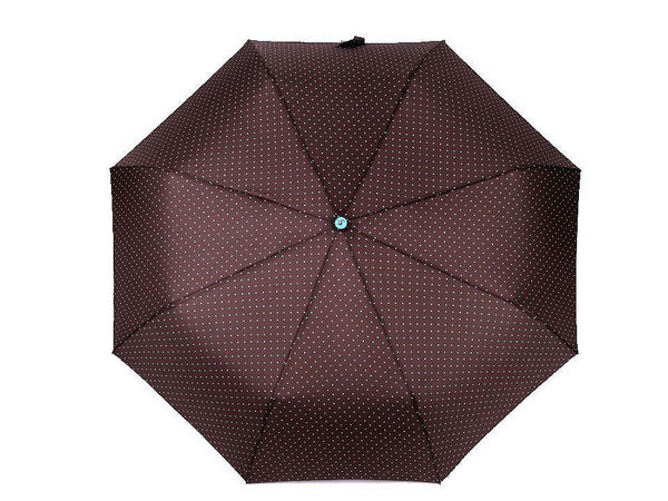 Damen-Taschenschirm mit Öffnungsautomatik, gepunktet