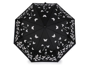 Magischer Damen-Taschenschirm mit Aufautomatik, Schmetterling