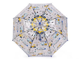 Transparenter Automatik-Regenschirm für Jungen, Autos