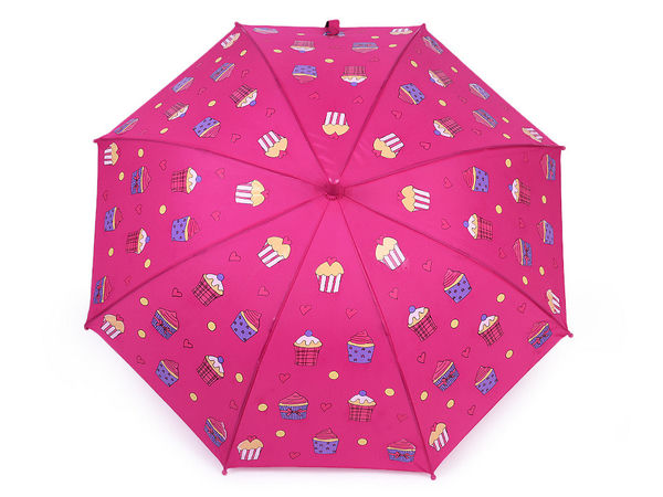 Windfester Kinder-Regenschirm mit Farbwechsel – Motive: Cupcake, Monster & Auto
