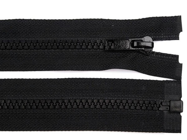 Premium-Kunststoff-Reißverschluss Nr. 5 teilbar für Jacken und Mäntel, 105 cm - Schwarz