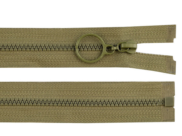 Kunststoff-Reißverschluss Nr. 3 teilbar mit Ring, Länge 50 cm