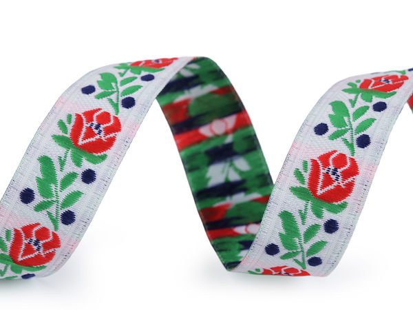 Gewebtes Polyester-Trachtenband – 18 cm Jacquard-Borte zur Kostümverzierung