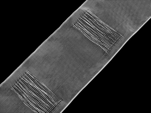 Gardinenband mit Schlaufen zur Aufhängung an der Gardinenstange, Breite 10 cm