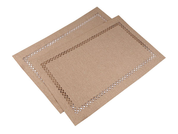 Premium doppelseitiges Platzset aus Stoff mit Lochmuster (30 x 45 cm)