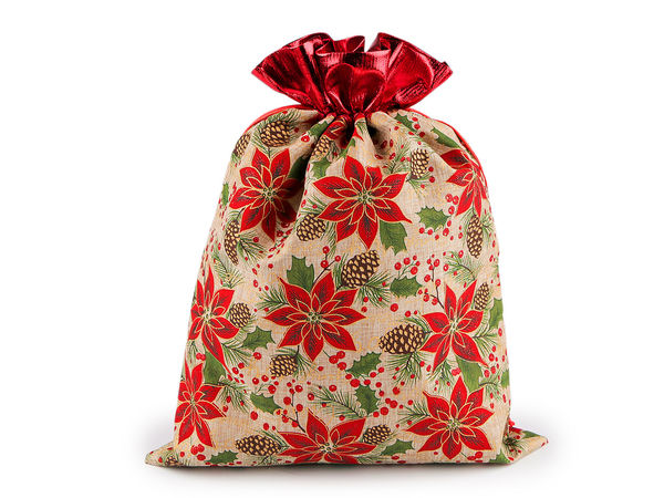 Weihnachtsgeschenkbeutel 30x40 cm in Juteoptik