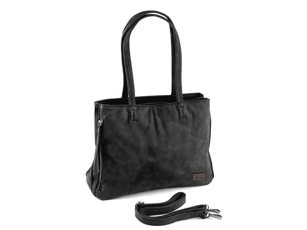 Elegante Handtasche aus gebürstetem Kunstleder - Geräumiger Shopper und Alltagstasche (38x27 cm)