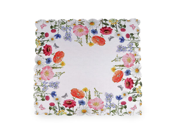 Elegant quadratisches Stoff-Tischset mit Blumenmuster (40x40 cm) – Hochwertiger Tischschutz