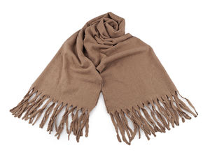 Premium Wende-Winterschal & Plaid mit Fransen - Kuscheliger Bouclé-Schal (65x190 cm)