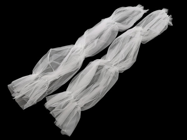 Elegante 70cm Tüll-Ärmel für formelle Anlässe - Lange transparente Mesh-Abendhandschuhe für Hochzeiten und Partys