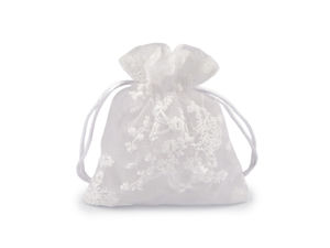 Premium bestickte Organza-Geschenkbeutel mit Satinkordelzug (10x13 cm)