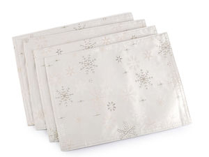 Weihnachts-Tischset aus Textil, doppelseitig mit feinem Lurex 30x40 cm
