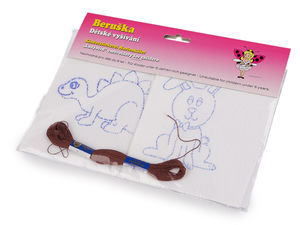 Stick-Starterset für Kinder mit vorgedrucktem Motiv - 2-teiliges Stickset für Anfänger