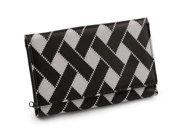 Elegante Damen-Geldbörse mit Print und Organizer mit Fächersystem (10 x 15 cm)