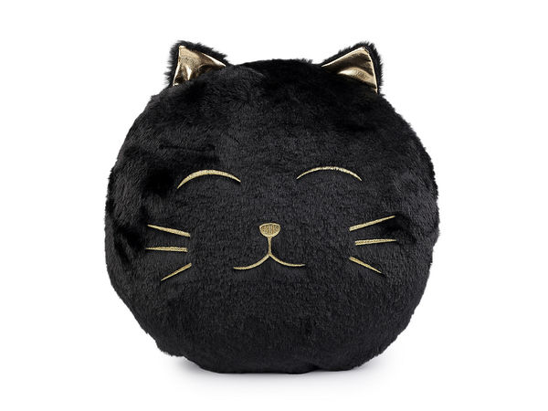 Dekokissen Plüsch-Katze Ø 35 cm