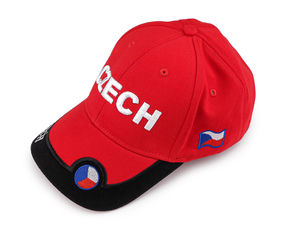 Unisex Tschechien Baseballkappe aus bestickter Baumwolle - Verstellbare 6-Panel Fankappe mit Nationalflagge