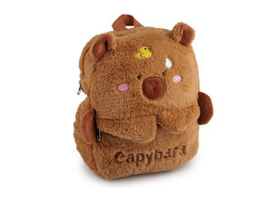 Kinder-Plüschrucksack Capybara - Weicher niedlicher Kuscheltier-Tagesrucksack & Reisebegleiter für Kinder