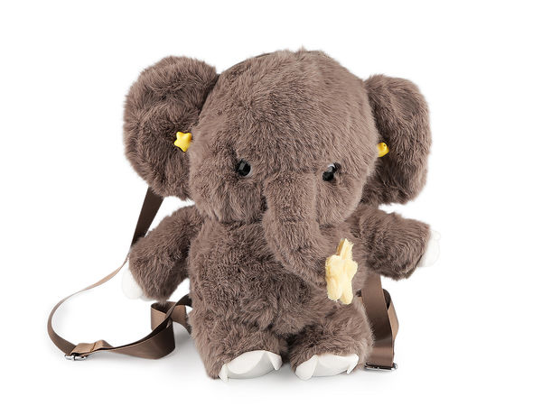 Kinder-Plüschtasche Elefant Umhängetasche - Weiche Kuscheltier-Handtasche für Kinder & Mädchen