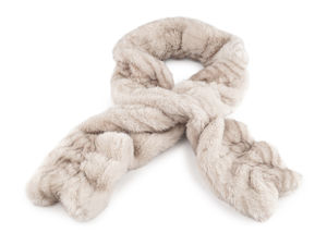 Luxuriöser Webpelz-Winterschal – Eleganter Plüsch-Halswärmer & Schlauchschal
