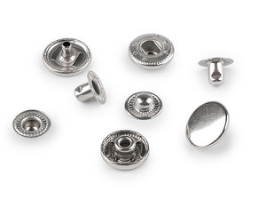 Druckknöpfe Ø 15 mm für mittelschwere Stoffe, rostfrei
