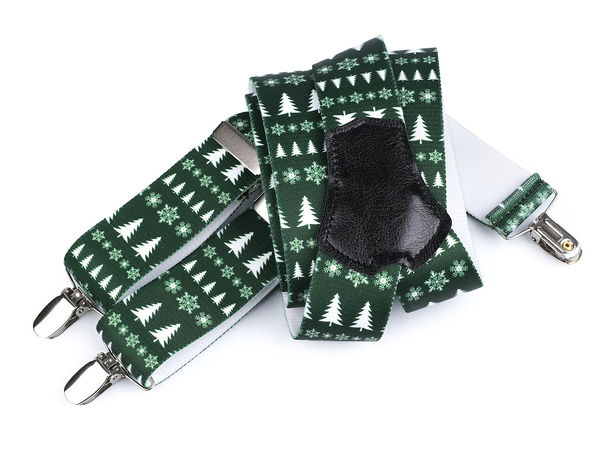 Weihnachtliche Hosenträger Breite 3,5 cm Länge 120 cm