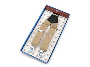 Hochwertige verstellbare Kinderhosenträger mit Motiv-Clips (inklusive Geschenkbox)