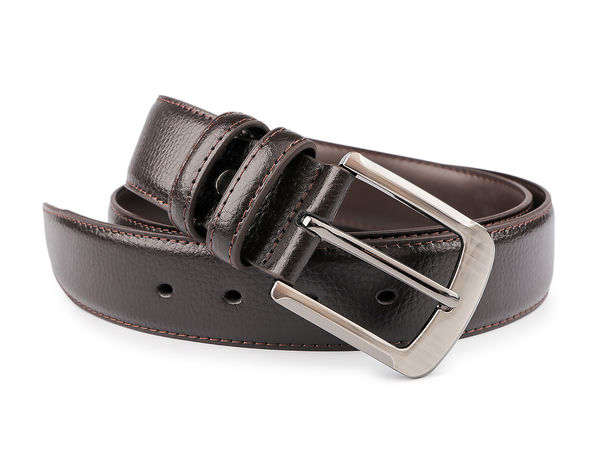 Premium Herren-Ledergürtel aus gestepptem Rindsleder - 3,7 cm Breite
