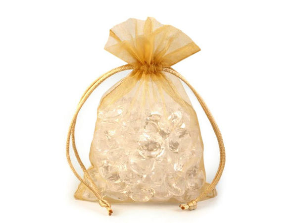 Premium-Organzasäckchen mit Kordelzug für Gastgeschenke, Schmuck und Bastelarbeiten