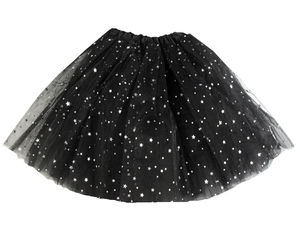 Glitzernder Pailletten-Tutu-Rock aus Tüll, 3-lagig - Elastischer Bund, Kostüm- und Party-Accessoire