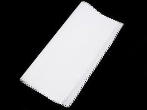 Premium Herren-Taschentücher aus weißer Baumwolle (21x21 cm, 2er-Pack)