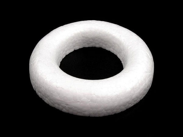 Premium Styropor-Kranzring für Bastelarbeiten und saisonale Dekoration - Ø 14,5 cm
