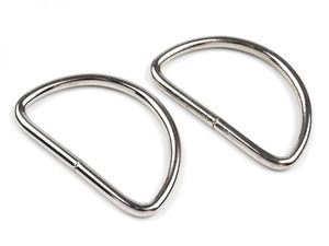 Premium-Metall-D-Ring - 50 mm Breite, 4 mm Drahtdurchmesser für Taschen, Gürtel & Gurte