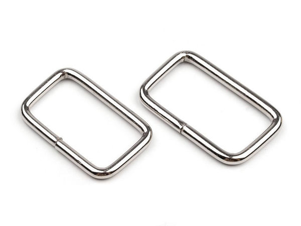 Premium-Rechteckringe aus Metall - 25 mm Gurtbandschlaufen für Taschen, Geschirre und Handarbeiten